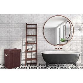 Bambusova košara za rublje s poklopcem 100L wenge