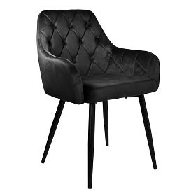 Baršunasta stolica ATLANTA VELVET crna