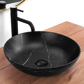 Bezvremenski umivaonik Rea Fibo crni mat