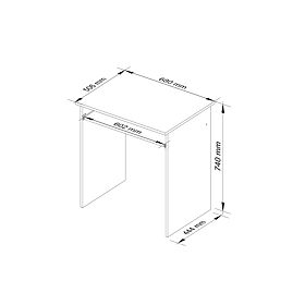 BIJELI PISAĆI STOL STAR PK