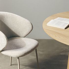 Blagovaonska stolica Adrano, svijetlo bež/bež noge