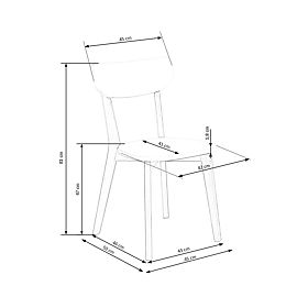 Blagovaonska stolica BUGGI - bijela, Halmar