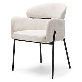 Blagovaonska stolica Granda, ecru/crne noge, lectus