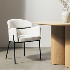 Blagovaonska stolica Granda, ecru/crne noge, lectus