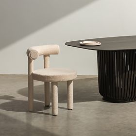 Blagovaonska stolica Pedro 2.0, bež, boucle, lectus