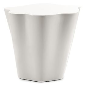 Bočni stolić Bow 49 cm, sivo-bež, sjajni, zaobljeni oblici, lectus