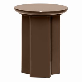 Bočni stolić Brie 40 cm, svijetlosmeđi, mocha, sjajni