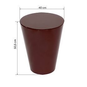 Bočni stolić Eclipso, 40 cm, bordo-smeđi, sjajni