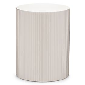 Bočni stolić Ermanno, 35 cm, sivo-bež, s utorima