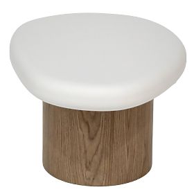 Bočni stolić Floe 50 cm, bijeli/orah