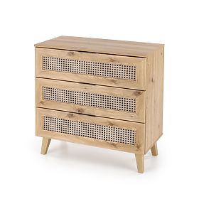 BORNEO KM-2 komoda hrast artisan/crna