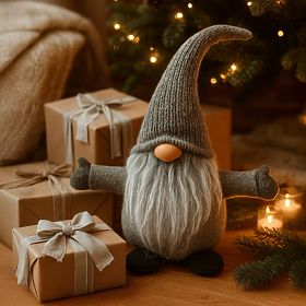 Božićni vilenjak 35 cm YX045 SIVI, Tutumi