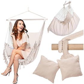 Brazilska viseća stolica BAHIO bež