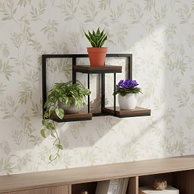 Crni loft cvjetni lonac JOSE RUSTIC stari hrast
