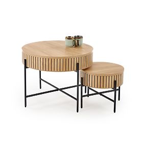 DANTE set od 2 klupa, prirodna/crna (1p=1set), Halmar