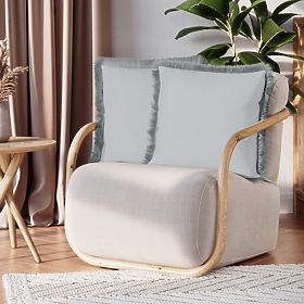 Dekorativna navlaka za jastuk CLEAR siva s boho velvet printom 45x45 ameliahome