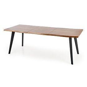 DICKSON rasklopivi stol 120–180/80 cm, ploča – prirodna, noge – crne, Halmar