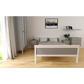 Drveni krevet Ikar 200 x 120 cm - sivo-bijeli