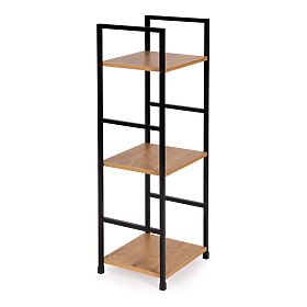 Drveni moderni regal s metalnim okvirom LOFT 3 police, MODERNHOME
