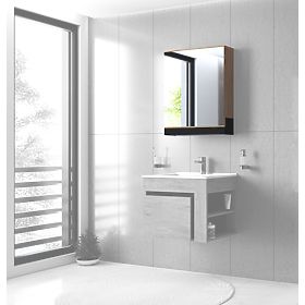 DUESA Zrcalni ormarić 60/1D zlatni hrast