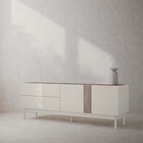 Dvokrilni TV ormarić s ladicama Berula, kašmir, Orah Villa