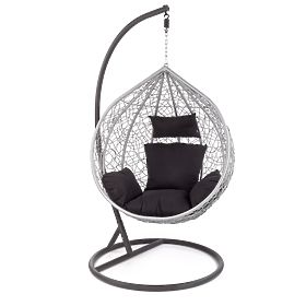EGGY vrtna stolica siva / crna (3p=1ks)