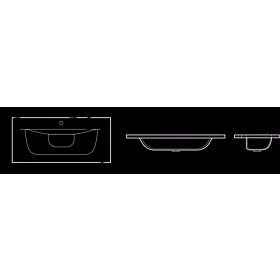 Jednokomorno namještajni umivaonik 100 cm