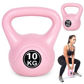 Kettlebell uteg 10 kg za vježbanje ružičasta ModernHome