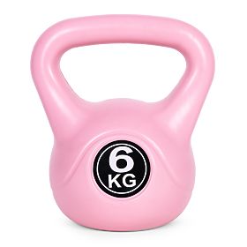Kettlebell uteg 6 kg za vježbanje kuglasti uteg težina fitness ružičasta ModernHome