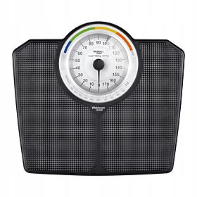 Klasična mehanička analogna kupaonska vaga do 180 kg crna WEBBER BMI, WEBBER