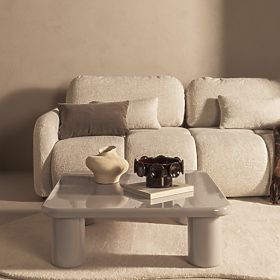 Klub stolić Cherry 90 cm, tamno bež, sjajni