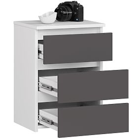 KOMODA CL3/40 PK BIJELA / SIVA