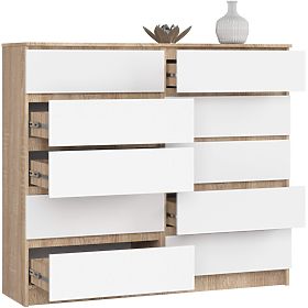 KOMODA K140 10SZ CLP PK HRAST SONOMA / BIJELA