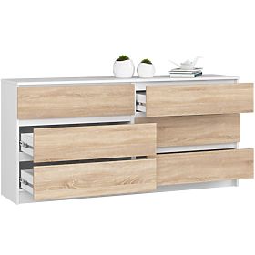 KOMODA K160 6SZ CLP PK BIJELA / SONOMA