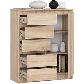 KOMODA K80 1D 5SZ PK HRAST SONOMA