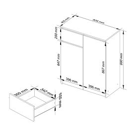 KOMODA K80 2D 1SZ CLP PK CAPPUCCINO VISOKI SJAJ