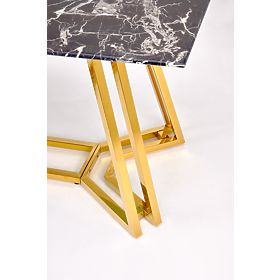 KONAMI stol, ploča - crni mramor, noge - zlatne (2p=1ks), Halmar