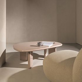 Konferencijski stolić Cameron 130 cm, nude, sjajni