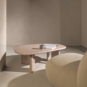 Konferencijski stolić Cameron 130 cm, nude, sjajni