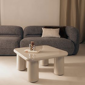 Konferencijski stolić Cherry 70 cm, tamno bež, sjajni