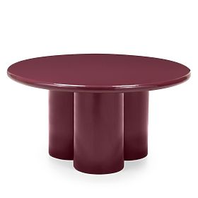 Konferencijski stolić Everett 80 cm, burgundy, sjajni, lectus