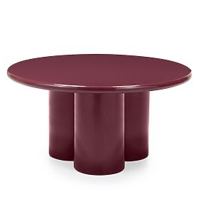 Konferencijski stolić Everett 80 cm, burgundy, sjajni, lectus