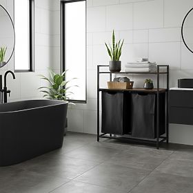 Košara za rublje s policama 2 komore MIRUN