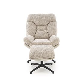 KRONOS fotelja s osloncem za noge, bež / višebojna (1p=1ks), Halmar