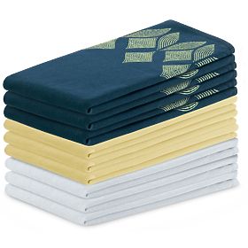 Kuhinjska krpa LETTY žuta s printom moderni motiv klasični stil 50x70 ameliahome