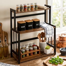 Kuhinjska polica za začine CEZAR Wood Brown