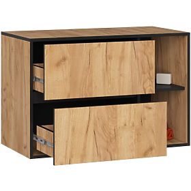 KUPAONSKI ORMARIĆ ZA UMIVAONIK VAMI W90 2SZ 2P PK HRAST CRAFT / CRNA