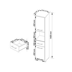 KUPAONSKI REGAL FIN STUP 30 2D 1SZ 1W 140cm PK CAPPUCCINO SJAJ