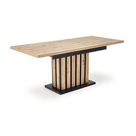 LAMELLO proširivi stol 160-210/90 cm hrast artisan/crni