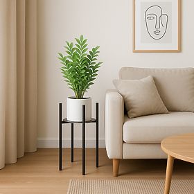 Loft stalak za cvijeće Torre 60 cm crni